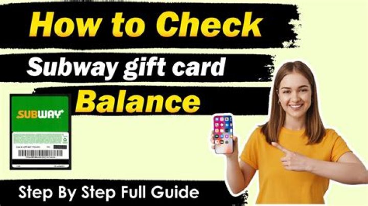 How do i check the balance on my subway card