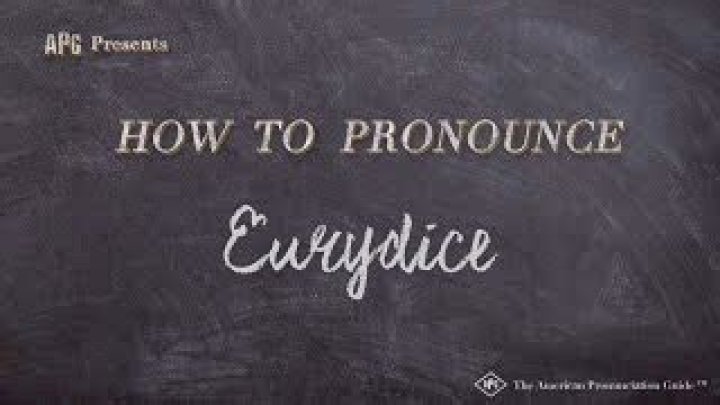 How to pronounce eurydice