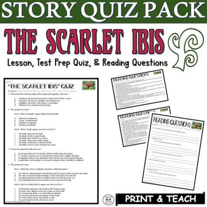 Is scarlet ibis a true story