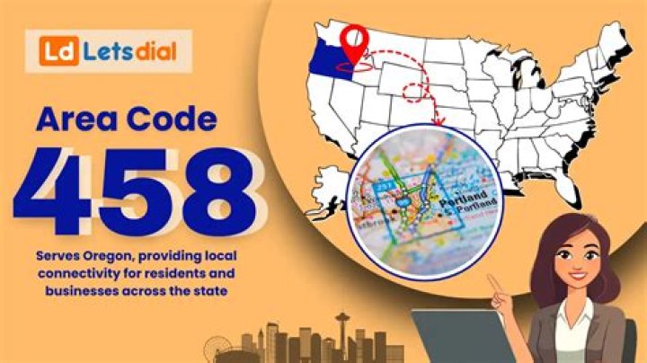 Where is area code 458 on a map